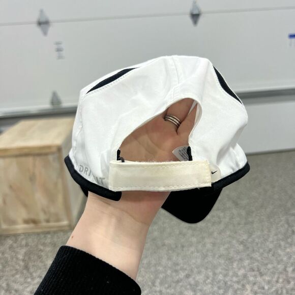 Nike black and white te baseball cap hat golfing tennis hat dri fit - Picture 5 of 5